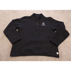 Marine Layer Jacket Women's Size XL Black 3/4‎ Zip Quilted Pullover Jacket